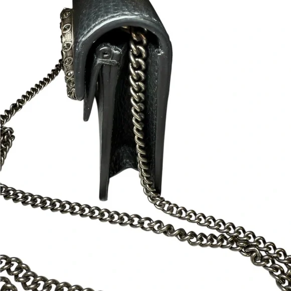 Gucci Dionysus mini bag in blk leather crystal closure crossbody shoulder clutch - Picture 3 of 15